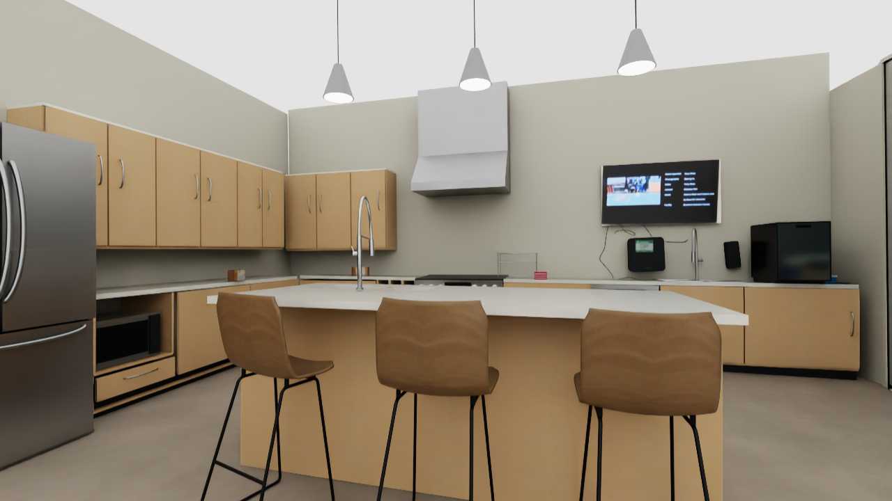 Isaac Sim reconstruction: Island and kitchen